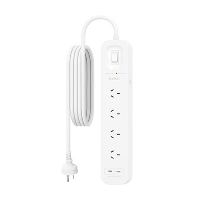 Belkin 4-Outlet Surge Protector with Dual USB-C 30 W PPS and 2 m Cord