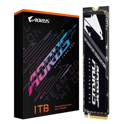 Gigabyte 1TB SSD-AG4731TB-N-M2-1TB AORUS Gen4 7300 SSD PCIe4x4 NVMe1.4 M.2