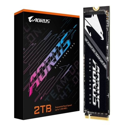 Gigabyte 2TB SSD-AG4732TB-N-M2-2TB AORUS Gen4 7300 SSD PCIe4x4 NVMe1.4 M.2 