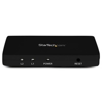StarTech 4K HDMI 2-Port Video Splitter, 4K 1x2 HDMI Splitter with Solid Aluminum Housing @30Hz - ST122HD4K