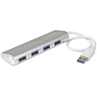 StarTech 4-Port Portable USB 3.0 Hub with Built-in Cable ST43004UA