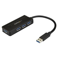 StarTech 4 Port USB 3.0 Hub, Mini Hub w/ Charge Port, Power Adapter - ST4300MINI