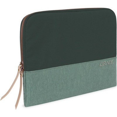 STM Grace Carrying Case (Sleeve) for 38.1 cm (15") Notebook - Hunter Green - Polyester Body - STM-114-106P-15