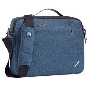STM STM Myth Fleece-Lined Brief Case with Removable Strap for 13-Inch Laptop - Slate Blue