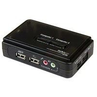 StarTech 2 Port USB KVM Switch w/ Audio & Cables - SV211KUSB