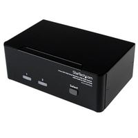 StarTech 2 Port DVI VGA Dual Monitor KVM Switch USB with Audio - SV231DDVDUA