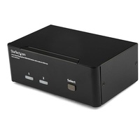 StarTech 2 Port Dual DisplayPort USB KVM Switch w/ Audio & USB Hub - SV231DPDDUA
