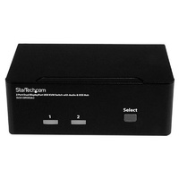 StarTech 4K Dual KVM Switch for DisplayPort Computers and Monitors - SV231DPDDUA2