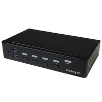 StarTech DisplayPort KVM Switch, 4-port, USB 3.0 Hub, 4K - SV431DPU3A2