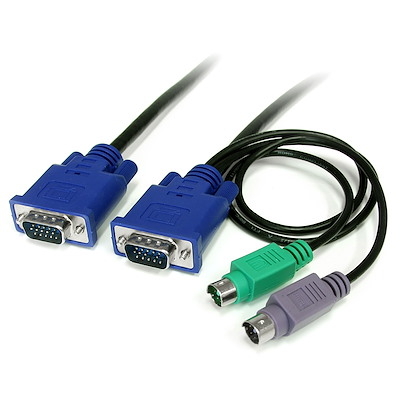 STARTECH SVECON6 6 ft 3-in-1 Ultra Thin PS/2 KVM Cable