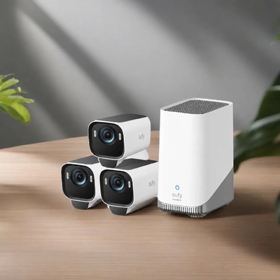 [OPEN BOX] Eufy Security eufyCam S3 Pro 4K Wire-Free Smart Solar Camera Kit (3-Pack)