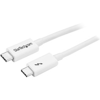 StarTech 2m Thunderbolt 3 Cable 20Gbps, White, Thunderbolt USB-C DP - TBLT3MM2MW