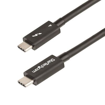 StarTech TBLT4MM1M 3ft Thunderbolt 4 Cable 40Gbps 100W