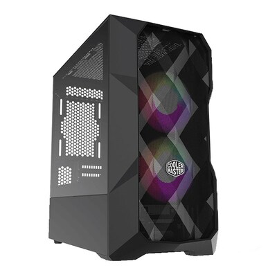 Cooler Master MasterBox TD300 ARGB Mesh Micro-ATX Case - Black-TD300-KGNN-S00