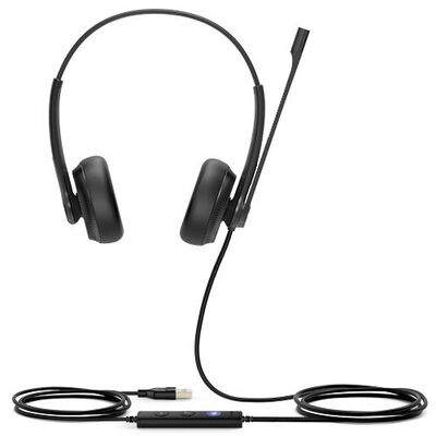 YEALINK UH34 TEAMS CERTIFIED WIDEBAND NOISE-CANCELLING BINAURAL USB HEADSET TEAMS-UH34-D