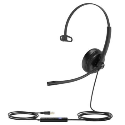 YEALINK UH34 TEAMS CERTIFIED WIDEBAND NOISE-CANCELLING MONAURAL USB HEADSET TEAMS-UH34-M