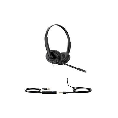 YEALINK WIDEBAND NOISE-CANCELLING STEREO USB AND 3.5MM HEADSET FOR MS TEAMS WITH YHC20 CONTROLLER TEAMS-UH34SE-D