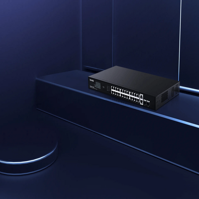 Tenda TEG1128P-24-250W 26GE+2SFP Ethernet Switch With 24-Port PoE+