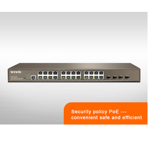 Tenda 24-Port 10/100/1000Mbps with 4 Shared SFP PoE Managed Switch