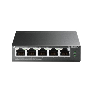 TP-Link TL-SG1005LP 5-Port Gigabit Desktop Switch with 4-Port PoE+, Up To 40W For All POE Ports, Up To 30W Each Port