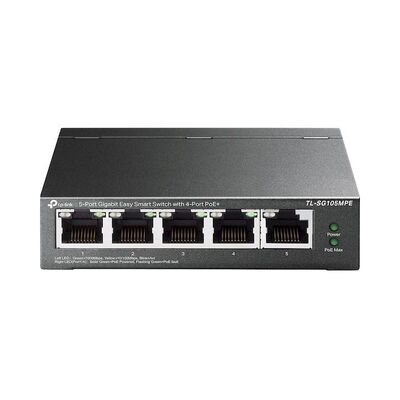 TP-Link TL-SG105MPE 5-Port Gigabit Easy Smart Switch with 4-Port PoE+