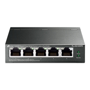 TP-Link TL-SG105PE 5-Port Gigabit Easy Smart Switch with 4-Port PoE+, Up To 65W For All POE Ports, Up To 30W Each Port