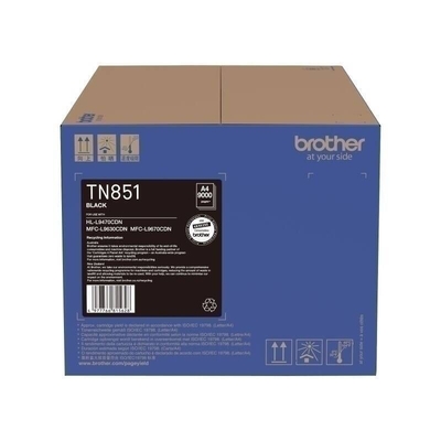 BROTHER TN-851BK, BLACK TONER CARTRIDGE TO SUIT MFC-L9670CDN/ MFC-L9630CDN/HL-L9470CDN - Up to 9000 pages