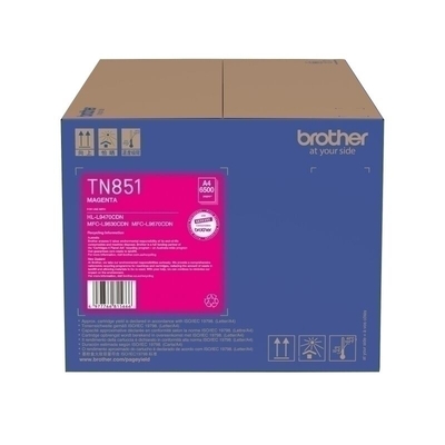 BROTHER TN-851M, MAGENTA TONER CARTRIDGE TO SUIT MFC-L9670CDN/ MFC-L9630CDN/HL-L9470CDN - Up to 6500 pages