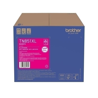 BROTHER TN-851XLM, MAGENTA HIGH YIELD TONER CARTRIDGE TO SUIT MFC-L9670CDN/ MFC-L9630CDN/HL-L9470CDN - Up to 9000 pages