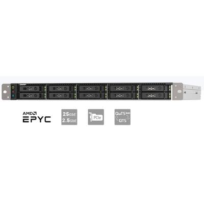 QNAP TS-h1090FU-7302P-256G 10 Bay AMD 3.3GHz CPU NAS with 256GB RAM, 25GbE, M.2 PCIe NVMe SSD slots