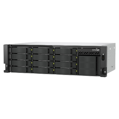 QNAP TS-h1655XeU-RP-8G 16-bays Short-depth, high-performance 10GbE ZFS NAS