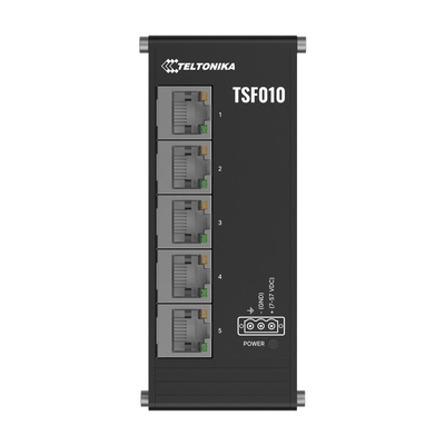 Teltonika Flat Ethernet Switch, 3-Pin Power Input, Flat and compact design, Plug-and-Play, 7-57 VDC, PSU excluded