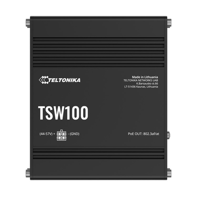 Teltonika TSW100 Unmanaged Industrial 802.3af/at Gigabit Ethernet PoE Switch