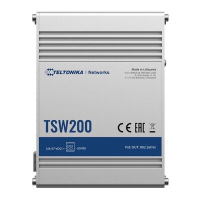 Teltonika Industrial PoE+ Ethernet Switch, 2x SFP ports, 8x PoE+ ports with speeds up to 1000 Mbps, Power Up to 240 W, PSU excluded