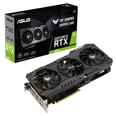 ASUS nVidia GeForce TUF-RTX3080-12G-GAMING RTX 3080 12GB GDDR6X LHR, Ampere SM, 2nd Generation RT Cores,3rd Generation Tensor Cores