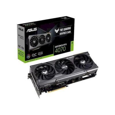 ASUS nVidia GeForce TUF-RTX4070-O12G-GAMING RTX 4070 12GB GDDR6X OC Edition Graphics Card