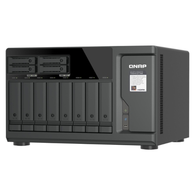 QNAP TVS-h1277AX-R5-16G, 12-bay QuTS hero Enterprise ZFS Hybrid Desktop NAS