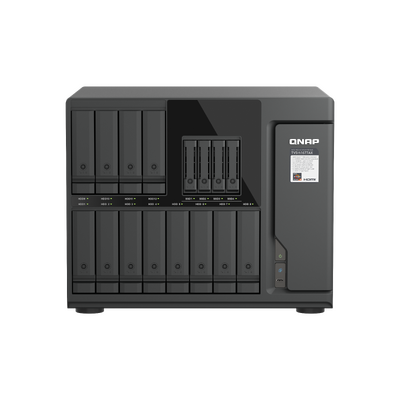 QNAP TVS-h1677AX-R5-16G 12+4 BAYNAS (NO DISK), AMD Ryzen™ 5 7000,16GB,2.5GbE(2),10GbE(2)