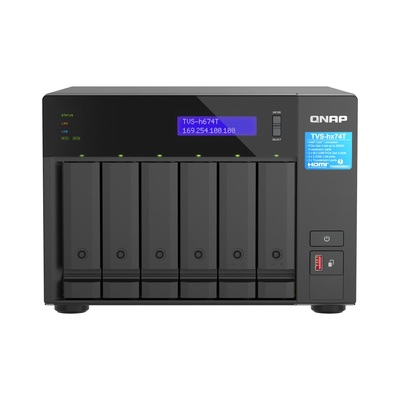 QNAP TVS-h674T-i5-32G, 6-bay QuTS hero NAS, Intel Core i5-12400, Thunderbolt 4