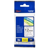 Brother Laminated Tape 12mm x 8m Black on Clear TZe-131