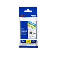Brother Laminated Tape 18mm x 8m Black on Clear TZe-141