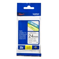Brother Laminated Tape 24mm x 8m Black on White TZe-251