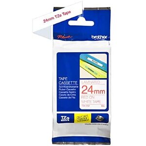 Brother TZE TAPE 24MM RED ON WHITE