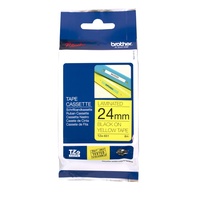 Brother Laminated Tape 24mm x 8m Black on Yellow TZe-651