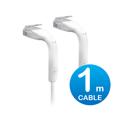 Ubiquiti Patch Cable 1m White, Both End Bendable to 90 Degree, RJ45 Ethernet Cable, Cat6, Ultra-Thin 3mm Diameter U-Cable-Patch-1M-RJ45