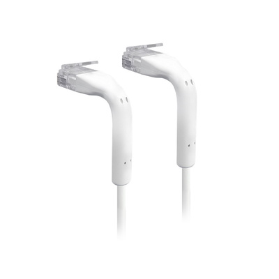 UniFi Patch Cable 10cm White, Both End Bendable to 90 Degree, RJ45 Ethernet Cable, Cat6, Ultra-Thin 3mm Diameter U-Cable-Patch-RJ45