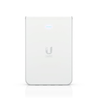 Ubiquiti U6-IW UniFi Wi-Fi 6 In-Wall Wall-mounted access point with a built-in PoE switch