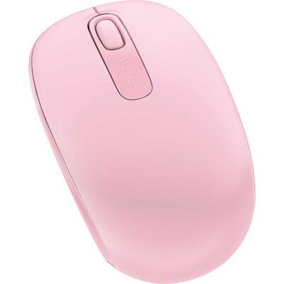Microsoft 1850 Mouse - Radio Frequency - USB - Optical - Light Orchid - Wireless
