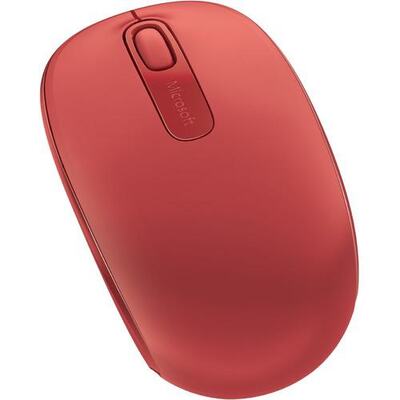 Microsoft 1850 Mouse - Radio Frequency - USB - Optical - Flame Red - Wireless