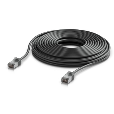 Ubiquiti UniFi Premium Patch Cable Outdoor, 12M,Black,Ultra-Thin, Rugged, Shielded Patch, Optimized, Perform Harshest Environments ,10 GbE networking.